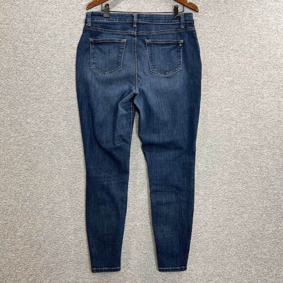 Maurices Jeans Women Size L Blue Skinny High Rise Button Fly Stretch Curvy - Picture 16 of 16